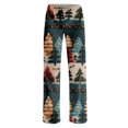 thumbnail image 4 of Women's Fashion Christmas Printed Plush Casual Pants, Long Trousers with Soft Material for Winter Wear, Festive Design for Holiday Season,Dark Green,S, 4 of 5