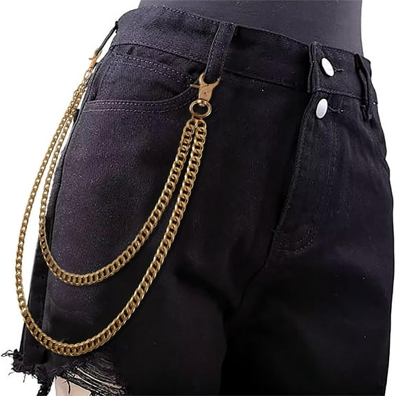 Heavy Duty Wallet Chain for Men & Women – Punk Biker Keychain for Jeans, Belt Loops & Pocket Use