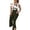 F148 Green, variant on Likimi Two Piece Sets For Women Fashion Print Ruffle Sleeve Button Down Crew Neck Shirt Pant With Belt Outfit Set Green Size M