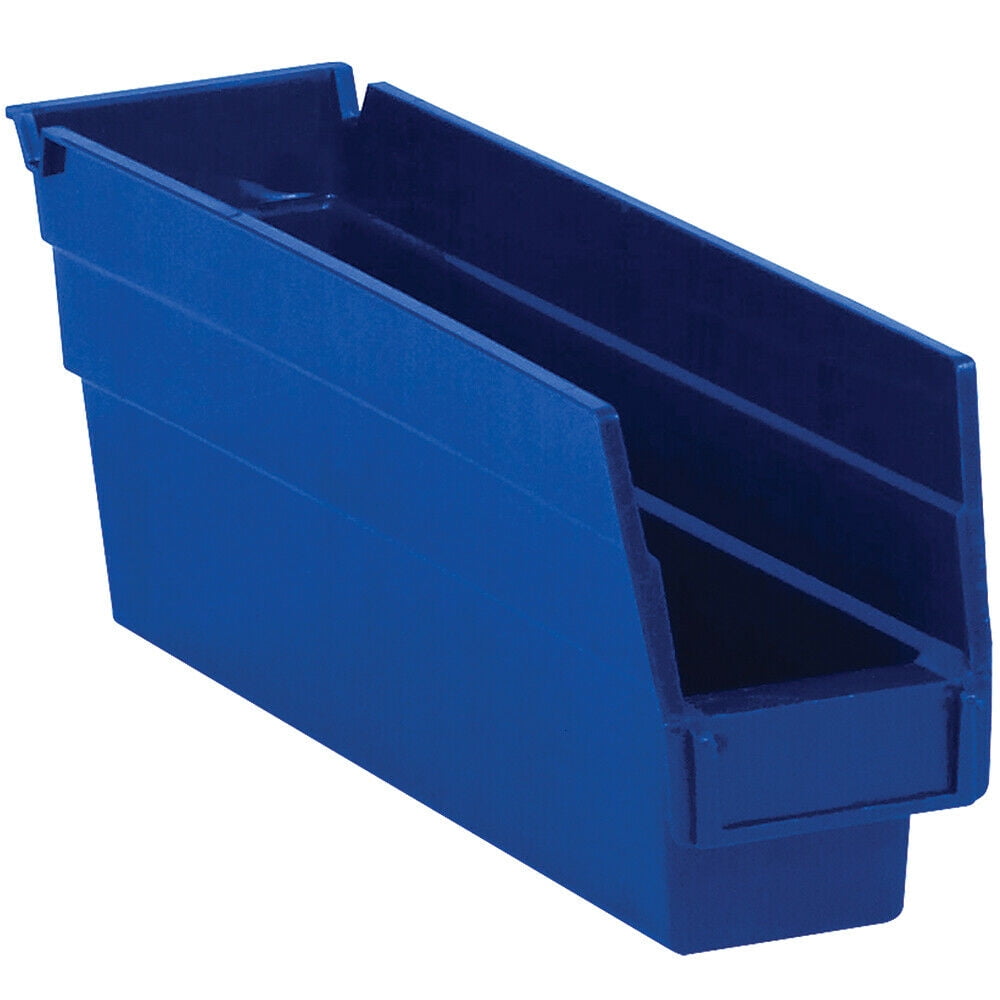 Box Partners Plastic Shelf Bin Boxes 11 5/8" x 2 3/4" x 4" Blue 36/Case