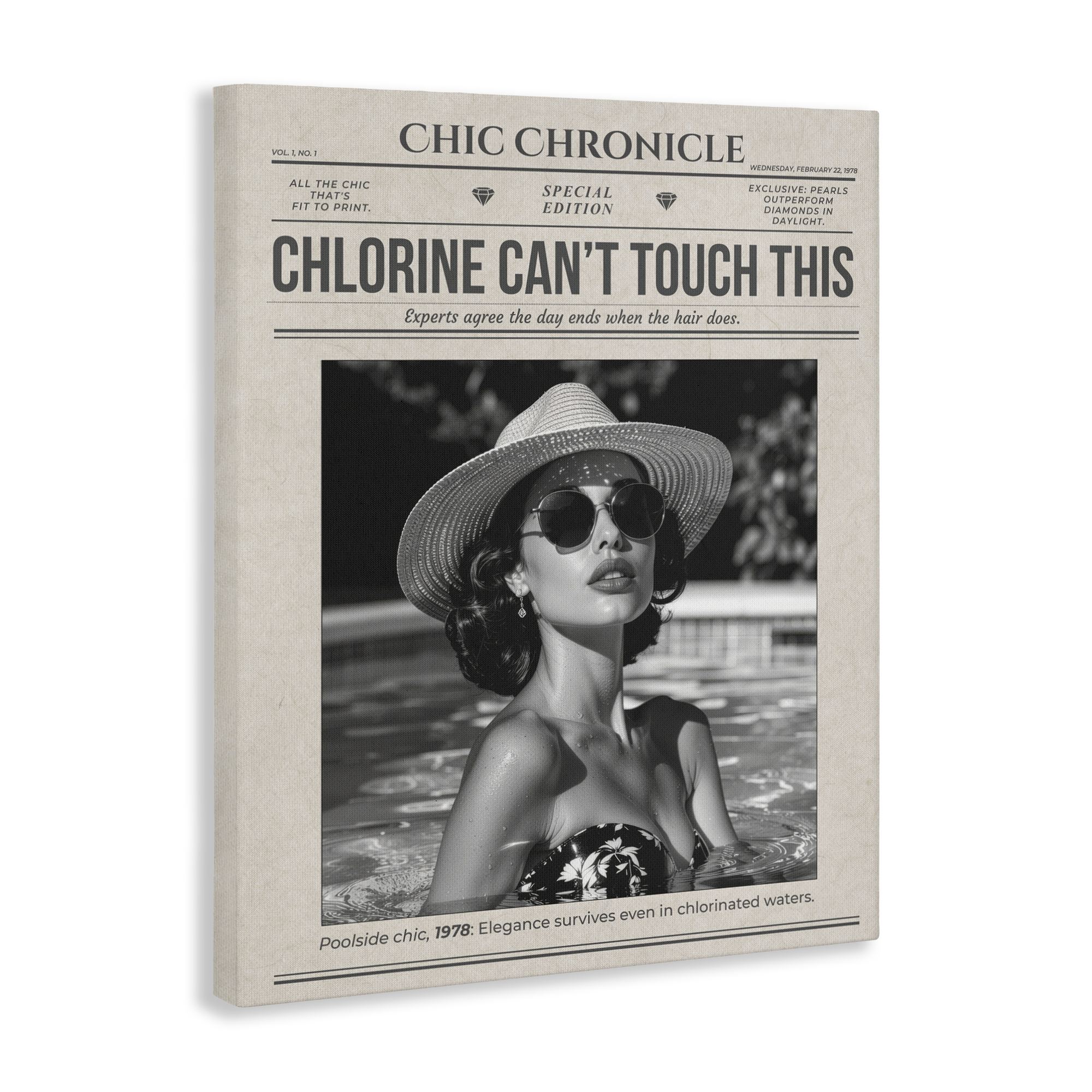 Chic Chronical Vintage Magazine Canvas Wall Art, design by A Barefoot Stylist