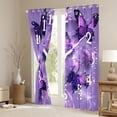 thumbnail image 3 of Manfei 3D Purple Butterfly Curtains Pack of 2 (42x84 Each), Glitter Stars Print Curtains Blackout, Romantic Anniversary Bedroom Curtains, Curtains and Drapes Home Decor, 3 of 6