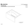 thumbnail image 4 of Aqua Eden VTAM4832L22D 48-Inch Acrylic Rectangular 3-Wall Alcove Tub, Left Hand Drain and Anti-Skid Surface in Glossy White, 4 of 9