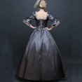 thumbnail image 6 of 2025 Women's Dress Retro Style Mens Gothic Clothing formal Solid Color Trumpet Sleeve Dress Plus Size 3X Long Princess Dress, 6 of 7