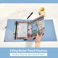 thumbnail image 3 of FORMRS 2 Pack Pencil Pouch for 3 Ring Binder with Clear Window Zipper Case, Green Window Sea, 3 of 6