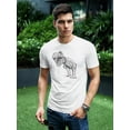 thumbnail image 2 of B&W Menacing Dinosaur T-Shirt Men -Image by Shutterstock, Male x-Large, 2 of 4