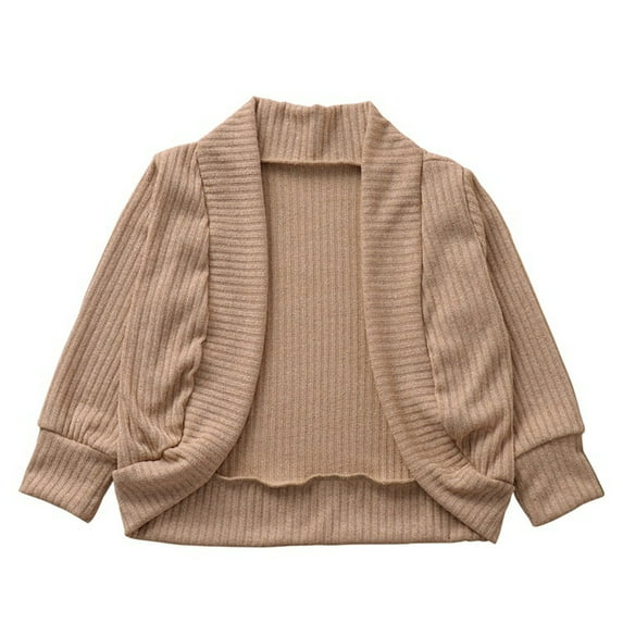 dmqupv Toddler Girl Shirt 2t Toddler Kids Baby Girls Knitted Sweater Long Sleeve Cardigan Toddler Girl Easter Shirt Khaki 3-4 Years