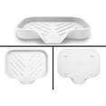 thumbnail image 4 of 2 Pcs White Silicone Self Draining Rectangular Soap Dishes - Waterfall Soap Trays - Soap Dishes for Bar Soap - Soap Boxes - Soap Case - Soap Container - Soap Pads - Kitchen Sink - Shower - Bathroom !, 4 of 6