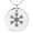 Silver, variant on Rose Gold Stainless Steel Compass Snowflake Engraved Small Medallion Circle Charm Pendant Necklace