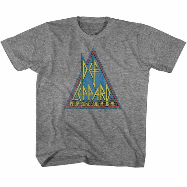 Def Leppard 1980'S Heavy Metal Band Primaire Triangle Bambin Petits Garçons T-Shirt