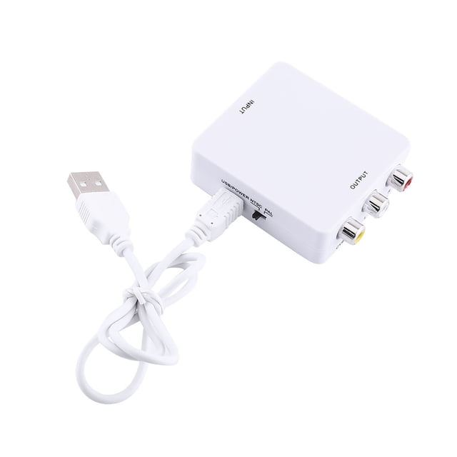 Digital HD Input to AV Adapter Converter, 720p/1080p with Plug & Play, Low Power, Sync Audio & Video, High Bandwidth,1.3 Support, Portable