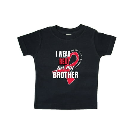 

Inktastic Sickle Cell Awareness I Wear Red For My Brother Gift Baby Boy or Baby Girl T-Shirt