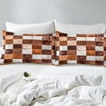 thumbnail image 3 of Erosebridal Brown Cow Print Fitted Sheet Set Twin, Cowhide Patchwork Bedding Twin Size, Rustic Farmhouse Decor 2-Piece (No Top Sheet), 3 of 6
