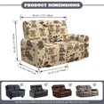 thumbnail image 7 of Jiueut Schnauzer Dog Paw Print Recliner Couch Covers, Soft Sofa Slipcover Breathable 2 Seat Reclining Chair Covers with Storage Pockets for Home Use, 7 of 7