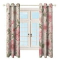 thumbnail image 3 of Floral Colorful Flower Curtains Watercolor Theme Window Curtains Grommet Blackout Drapes for Living Room Bedroom, 3 of 5
