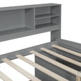 thumbnail image 7 of Full Size Wood Daybed with 2 Bedside Cabinets, Multifunctional Storage Bed Frame with Upper Shelves and 4 Drawers for Kids Teens Girls Boys Bedroom, No Box Spring Required, Gray, 7 of 7