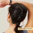 thumbnail image 6 of (6 pack) Scunci No Damage Elastic Stretch Nylon Ponytail Hair Ties, Black, 30 Count, 6 of 9