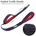 thumbnail image 3 of VIVAGLORY Dog Leash with Double Handle, Reflective Nylon Lead, Medium & Large, Black, 4 ft, 3 of 6