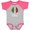Heather and Hot Pink, variant on Inktastic I'm So Cute, I Must Be Italian Sunflower Italy Flag Boys or Girls Baby Bodysuit