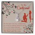 thumbnail image 2 of To My Girlfriend Heart and Love Alluring Ribbon Necklace Message Card, 2 of 7