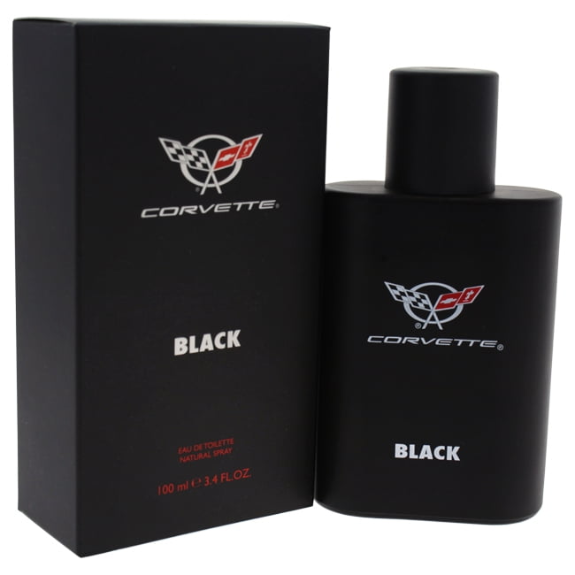 General Motors Corvette Black Eau de Toilette, Cologne for Men, 3.4 Oz