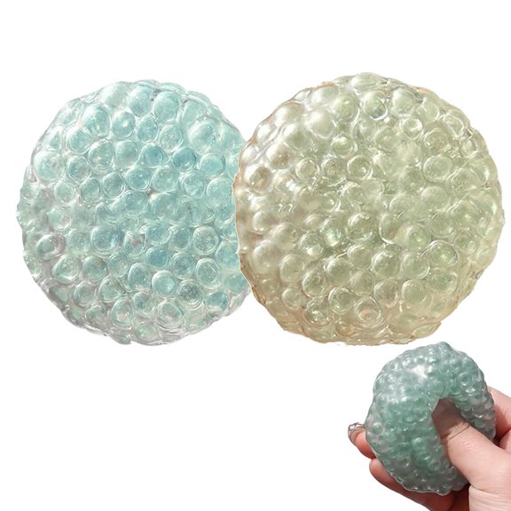 2026 New 1Pc Handmade Pressure-Relief Balls, Stress Relief Balls for Hands with Noisy Sound, Portable Shapeable Ball, Anxiety Reliefs Stress, Funny Gift for Women Men Mint Green