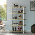 thumbnail image 4 of 5 Tier Open Bookshelf, Contemporary Classic Modern Style Free Standing Wood Display Rack Unit for Collections,�59", 4 of 9