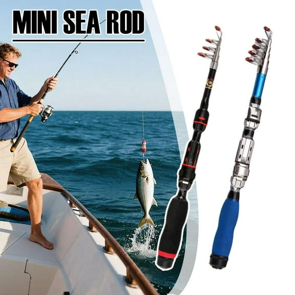 QHUDLV Telescopic Mini Fishing Rods Super Hard Carbon Steel Rivers Lakes Fishing Rod