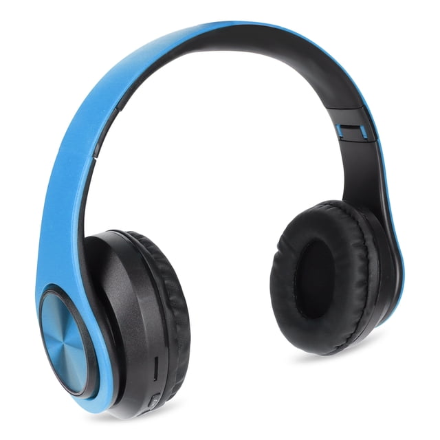 M Buder Audífonos Inalámbricos Plegables Bluetooth con Cancelación de Ruido para Celular PC Viajes Juegos Azul y Negro (17.00 cm / 6.69 in)