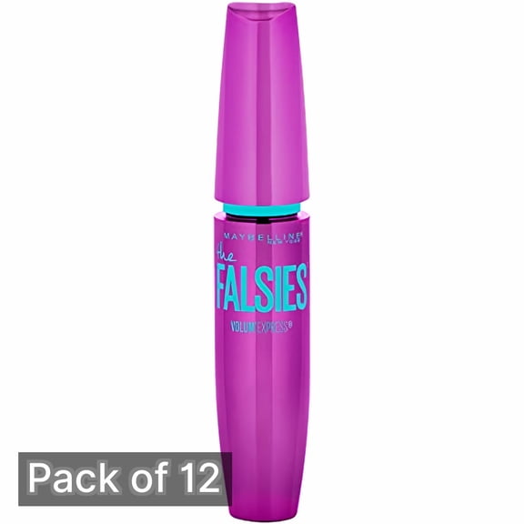Maybelline Falsies Washable Mascara, 281-Very Black, 0.25 fl oz (Pack of 12)
