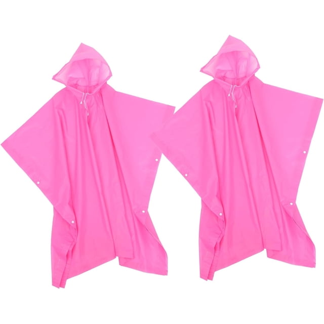HUGFEGWE 2 Pcs Imperméable à Capuche pour Adulte Poncho de Pluie Extérieur avec Capuches pour Adulte Poncho de Pluie Réutilisable CJB91-73160