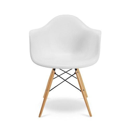 Plata Import Eiffel - Chaise seau pour enfants avec pieds en bois de couleur blanche