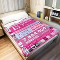 thumbnail image 2 of 12 Year Old Girl Birthday Gifts, Pink Love Rose Elements Happy Birthday Blanket, Sweet 12 Gifts for Girls Daughters Sisters Friends, 50"x60", 2 of 5