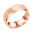 thumbnail image 3 of Anillo de acero inoxidable de titanio para hombre, de 8 mm, con bisel doble, cepillado mate y liso, 3 of 5