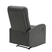 Dormi Contemporary Recliner Chair in Black Faux Leather by LumiSource