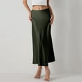 thumbnail image 2 of Landzoo Women's Satin Midi Skirts 2024 Summer High Waisted A Line Elegant Party Long Silk Skirt Cozy Distinctive Women's Skirt, 2 of 6