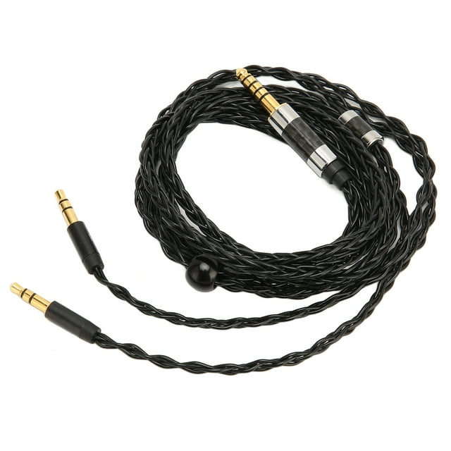 Headphone Cable, High Resolution Sound Headset Cable 8 Core Silver Plated 3.9ft For D7200 For