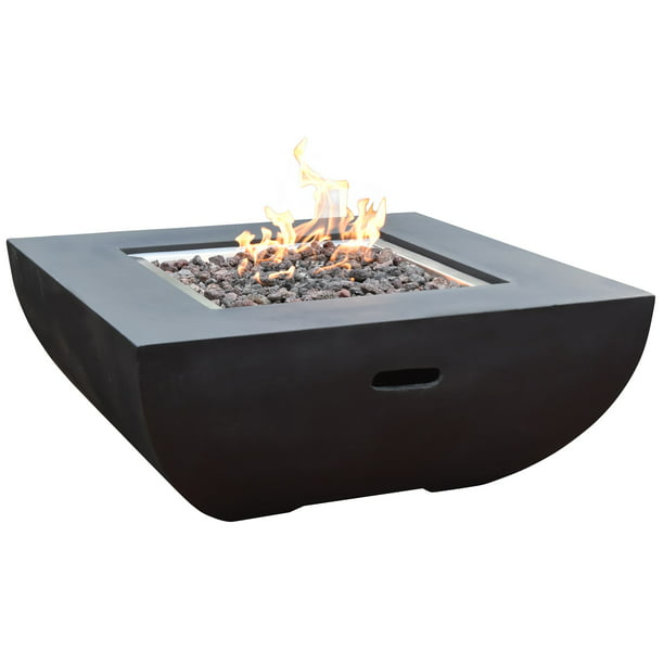 Modeno Outdoor Aurora Fire Pit Table, How To Place Glass Rocks In Fire Pit