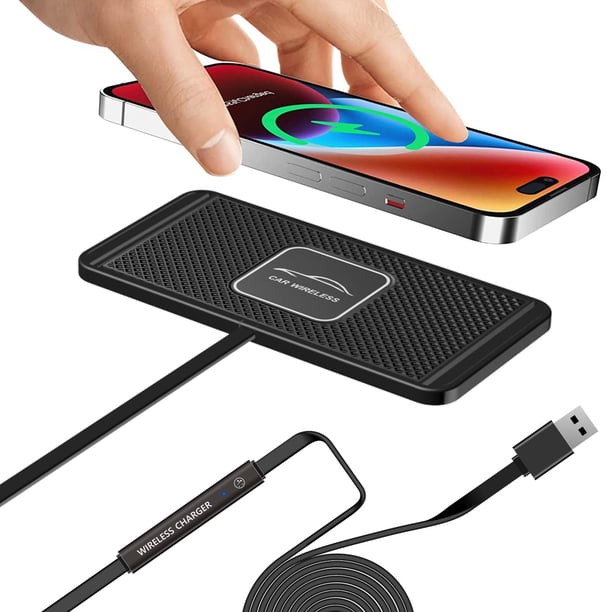 Cargador de coche inalámbrico TASUMATO Qi Charging Pad 15W para iPhone
