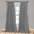 thumbnail image 5 of Ambesonne Abstract Curtains, Modern Bracket Like Shapes, Pair of 28"x63", Charcoal Grey and White, 5 of 5