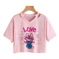 thumbnail image 1 of Y2k Disney Kawaii Lilo Stitch Funny Cartoon T Shirt Women Stitch Manga T-shirt Graphic Tshirt Streetwear Crop Top Tees FemaleL Gao Jinjia LED, 1 of 2