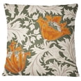 thumbnail image 1 of S4Sassy Throw Floral Print Square Pillow Case Decorative Olive Green Cushion Cover -18 x 18 Inches, 1 of 4