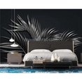 thumbnail image 2 of 3D Wallpaper Black Tropical Steel Leaf SKU# WAL0310, 2 of 11