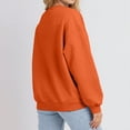 thumbnail image 5 of Hearthz Crewneck Sweatshirts Women Solid Color Drop Shoulder Long Sleeve Pullover Sweaters for Women Fall Winter Athletic Workout Cute Sweatshirts for Women Orange XXL, 5 of 6