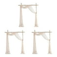 thumbnail image 1 of Destyer Wedding Valance Addition To Dreamy Wedding Decor Easy Care Wedding Arch Drapes Champagne 3Set, 1 of 6