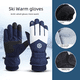 thumbnail image 2 of Guantes de esquí de invierno para hombres y mujeres, para exteriores, cálidos, resistentes al viento, impermeables, con pantalla táctil y acolchados de terciopelo para amantes de la equitación, 2 of 5