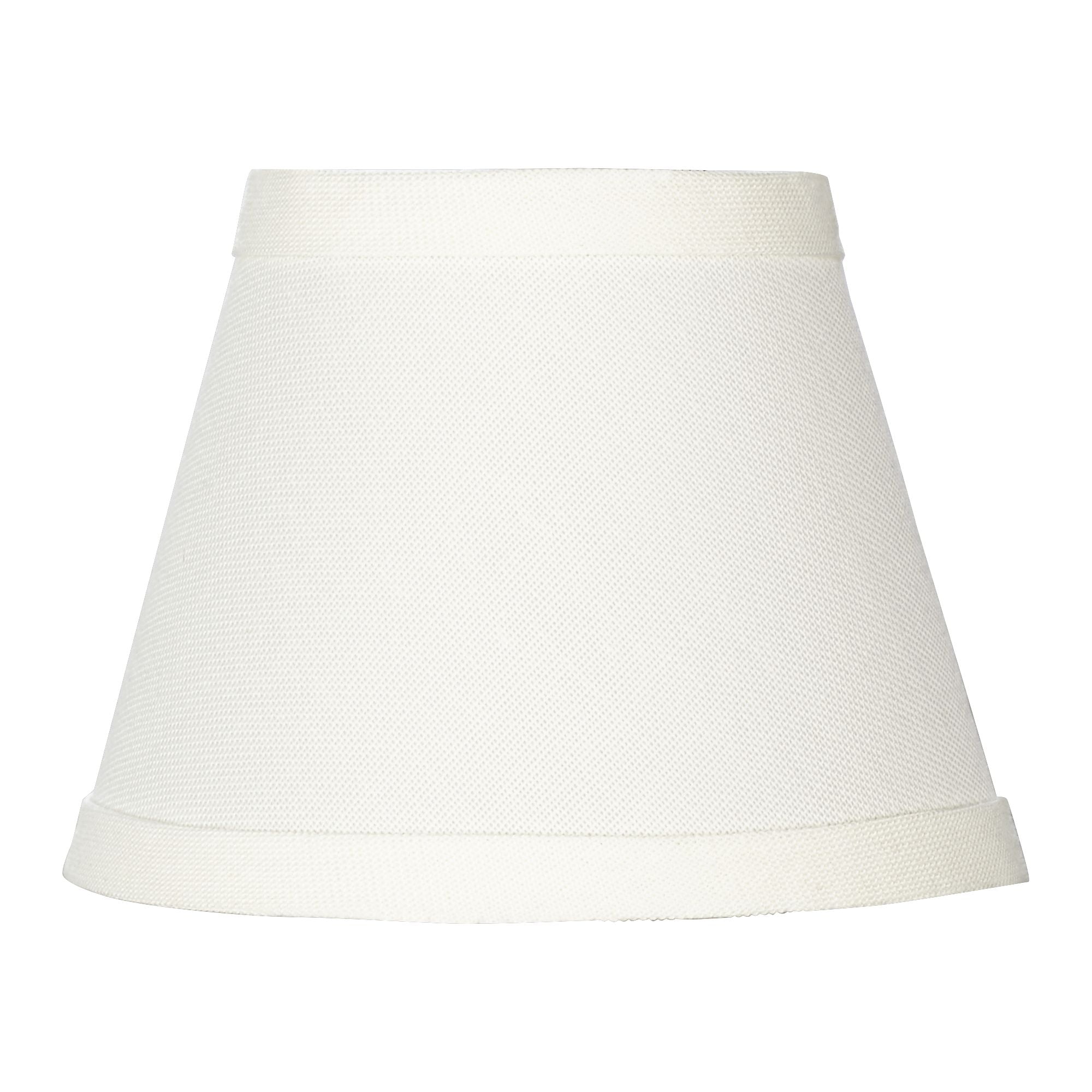 Springcrest Set of 6 Empire Chandelier Lamp Shades Cream Small 3" Top x 5" Bottom x 4" High Candelabra Clip-On Fitting