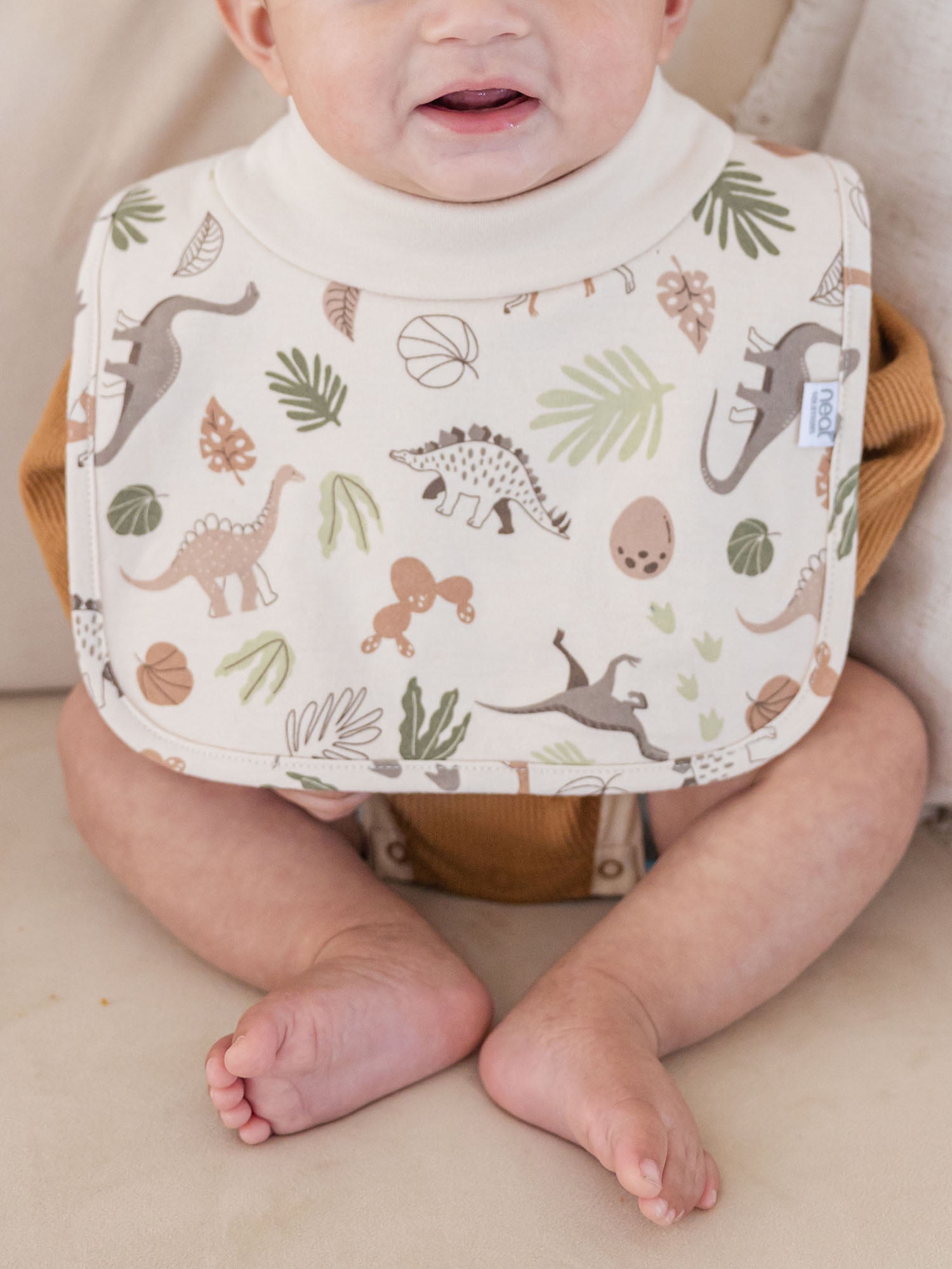 Neat Solutions 3 Pack Boy Printed Mock Neck Bib