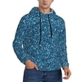 thumbnail image 2 of Daiia Blue Glitter for Men's Fashion Hoodies & Sweatshirts with Kangaroo Pocket Hooded Sweatshirt Breathable & Moisture Wicking-Small, 2 of 7