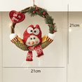 thumbnail image 2 of Christmas Decoration Rattan Circle with Fabric Doll Handmade Xmas Decor Accessories Wall Hanging -AGHH26-4, 2 of 5